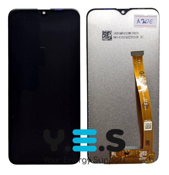 Дисплейний модуль (екран+сенсор) для Samsung Galaxy A20e A202F
(68 символів)