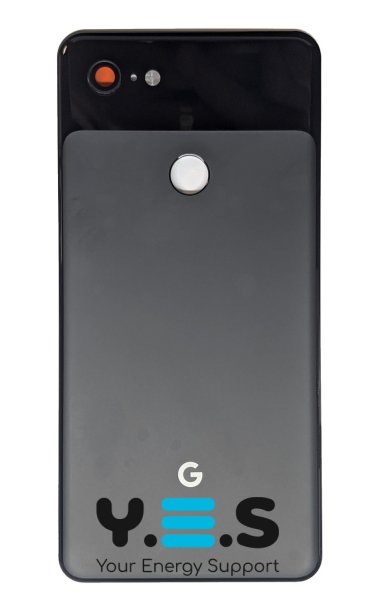 Задня кришка для Google Pixel 3 XL чорна зі склом камери