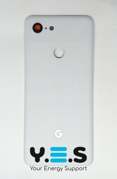 Задня кришка для Google Pixel 3, біла, зі склом камери