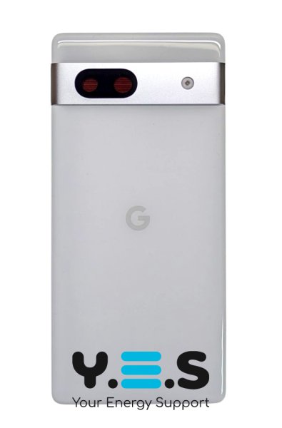Задня кришка Google Pixel 7a біла, оригінал Китай, зі склом камери
