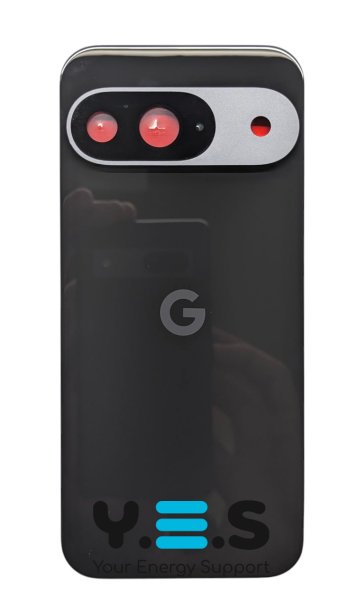 Задня кришка для Google Pixel 9, чорний глянець, зі склом модуля камери