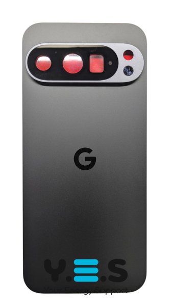Задня кришка (спинка) Google Pixel 9 Pro чорна, оригінал, зі склом камери