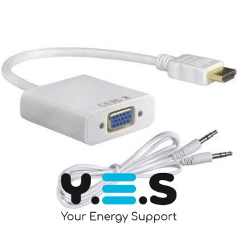 Адаптер-конвертер HDMI→VGA з аудіовиходом (Audio)