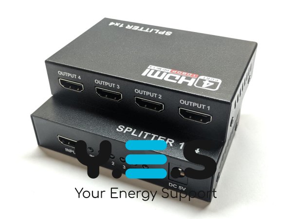 HDMI-спліттер 1×4 порти — розподільник сигналу на 4 екрани/монітори