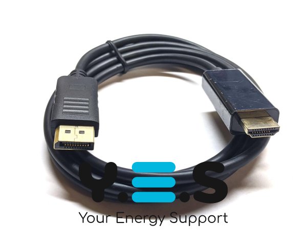 Кабель-перехідник DisplayPort→HDMI 1,5 м для підключення ПК до монітора/ТВ