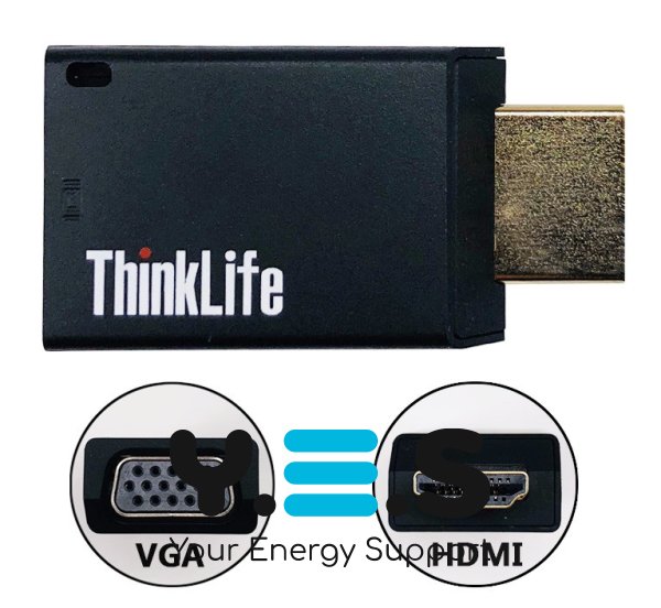 Перехідник Lenovo HDMI→VGA для підключення монітора/проектора