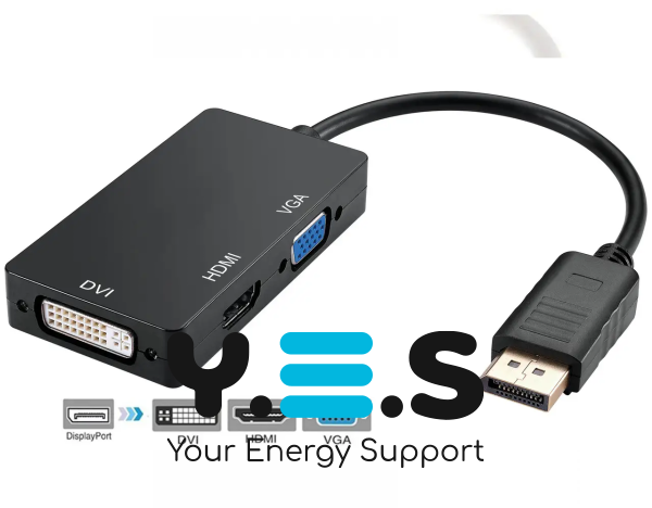 Адаптер-конвертер DisplayPort → HDMI/DVI/VGA 3-в-1