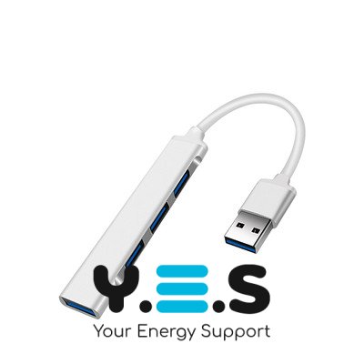 USB‑хаб 4 порти USB‑USB для ноутбука, комп'ютера та телефона
