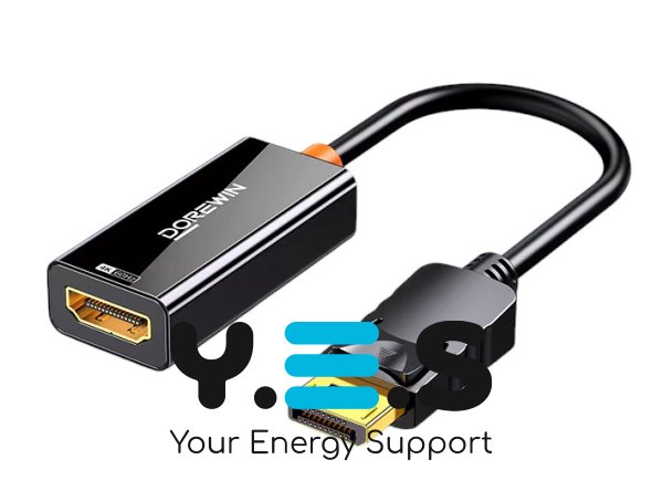 Перехідник-адаптер DisplayPort → HDMI 4K@60Hz для підключення монітора або ТВ