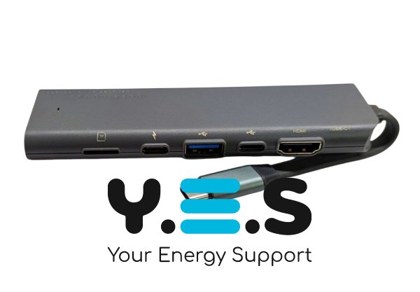Багатофункціональний хаб DockingHUB USB‑C 4‑в‑1: HDMI, USB 3.0, USB‑C, TF Card