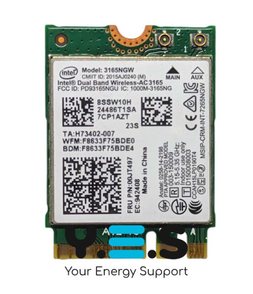 Wi‑Fi адаптер Intel 3165NGW для ноутбука з Bluetooth, M.2 (Wi‑Fi + BT)