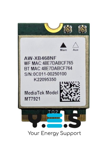 Wi‑Fi 6/Bluetooth 5.2 модуль‑адаптер MediaTek MT7921, M.2 2230 (802.11ax) AW‑XB468NF