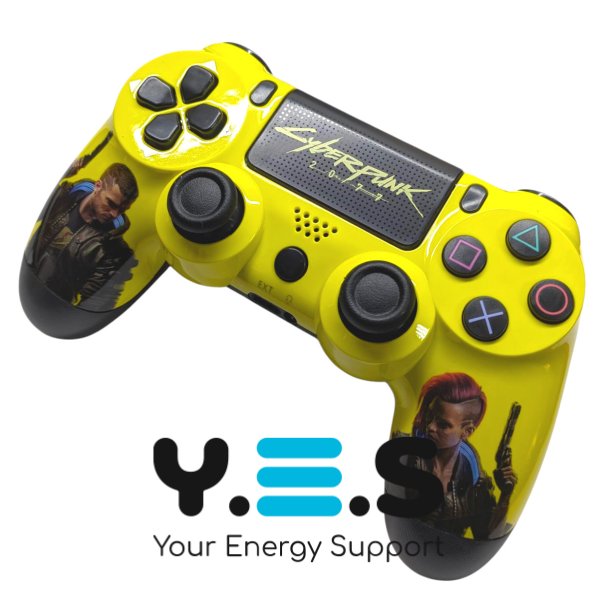 Бездротовий геймпад Sony DualShock 4 v2 для PS4 — дизайн Cyberpunk 2077