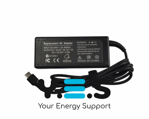 Блок живлення Lenovo OEM 65W USB‑C: 20V 3.25A для ноутбука (VB‑074260)