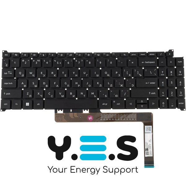 Клавіатура для ноутбука Acer SFG16-71 (RU), чорна, без рамки, з підсвіткою клавіш