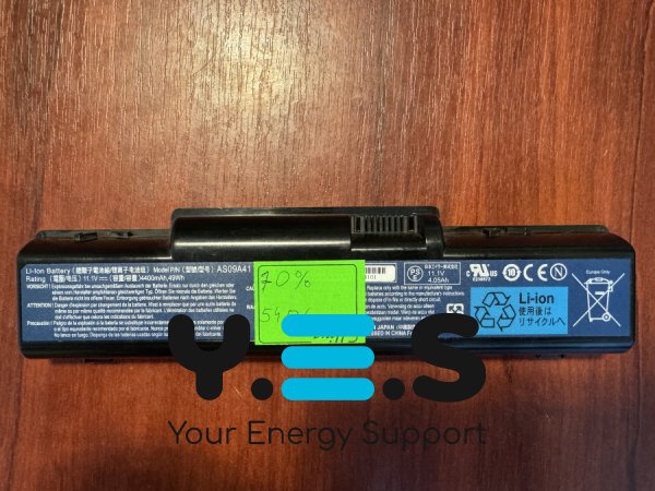 Оригінальний акумулятор ACER AS09A41, знос 70% — G625/G627/G630/G725/E725/E627/E527/E430/E640G/E630/E625/G430/E525/E727 (5406)