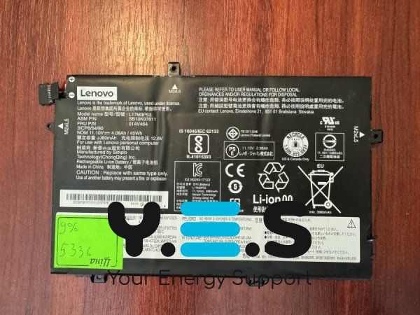 Оригінальний акумулятор Lenovo L17M3P52, знос 9%, для L490/L580/L590/E485/E490/E590/L14 Gen 1 (5336)