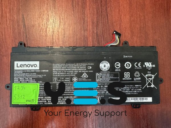 Оригінальний акумулятор Lenovo L15C3PB0, знос 12%, для Lenovo Winbook N22 (5312)