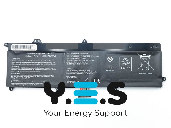 Акумулятор C21-X202 для ASUS X202/S200/S200E/S202E/X201E/X202E/Q200E 7.7V 4000mAh 30Wh