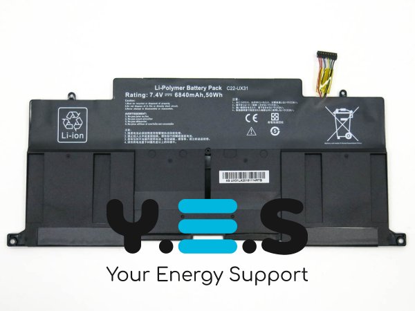Акумулятор ASUS C21-UX31 для UX31/UX31A/UX31E, 7.4V 6840mAh (50Wh)