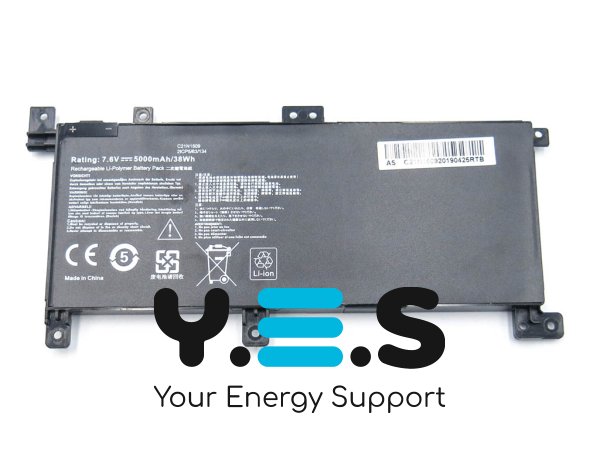 Акумулятор для ASUS C21N1509 X556UA/X556UB/X556UF/X556UJ 7.6V 5000mAh 38Wh