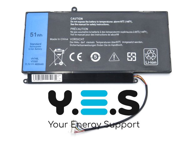 Акумулятор VH748 для Dell Vostro V5460D-1308/1318/1518/1618, 11.1V 4600mAh 51Wh