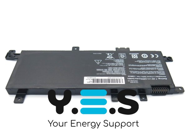 Акумулятор для ноутбука ASUS C21N1634 VivoBook A580U/X580U/X580B/A542U/R542U/R542UR/X542U/V587U 7.4V 4700mAh