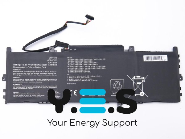 Акумулятор C41N1715 для Asus ZenBook 13 UX331/UX331U/UX331UA/UX331UN/UX331F/UX331FN U3100U/U3100F 15.3V 3000mAh 46Wh