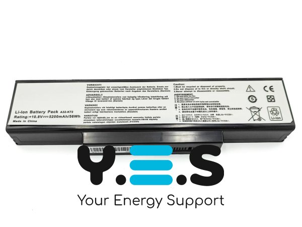 Акумулятор для ASUS A32-K72/A32-N71 11.1V 5200mAh: K72JK/K72JR/K72DR/K72F/K72J/K72JA/K72JB
