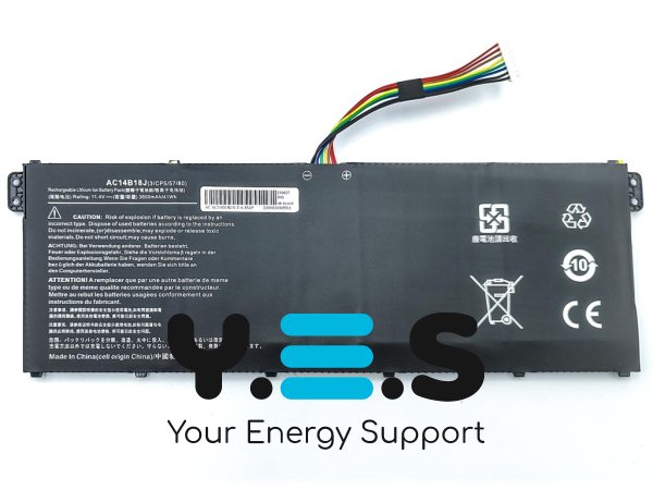 Акумулятор для ноутбука Acer AC14B18J (AC14B8K/AC14B13J) Aspire E3-111/E3-112/E3-112M/E5-771/ES1-311/ES1-433/ES1-511/ES1-512/ES1-572 11.4V 3600mAh 41Wh