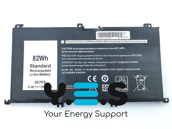 Акумулятор Dell 357F9 11.4V 7200mAh для Inspiron 15 5578/5579/N5579/7559/7557/7567/7566/5576/5577, G5 5587 P57F P65F