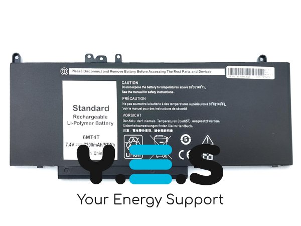 Акумулятор для Dell Latitude 14 E5470/E5570/E5450, Precision M3510 6MT4T 7.4V 7200mAh 53Wh
