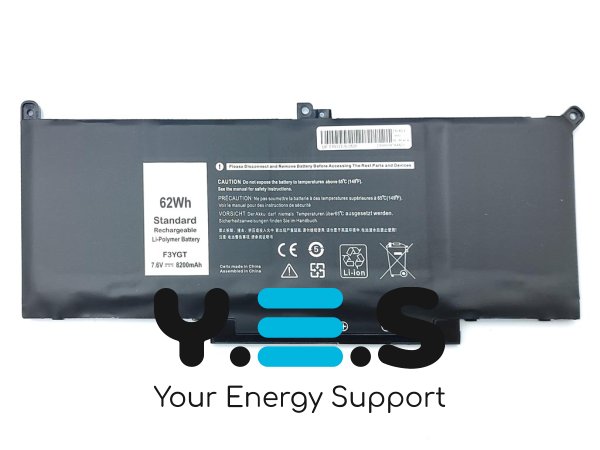 Акумулятор для Dell F3YGT Latitude 14 7490/7280/7290/7380/7390/7480/7490 (7.6V 8200mAh)