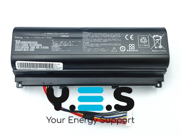 Акумулятор A42N1403 для ASUS ROG G751, G751J/JM/JT/JY, GFX71 — 15V 5200mAh 78Wh