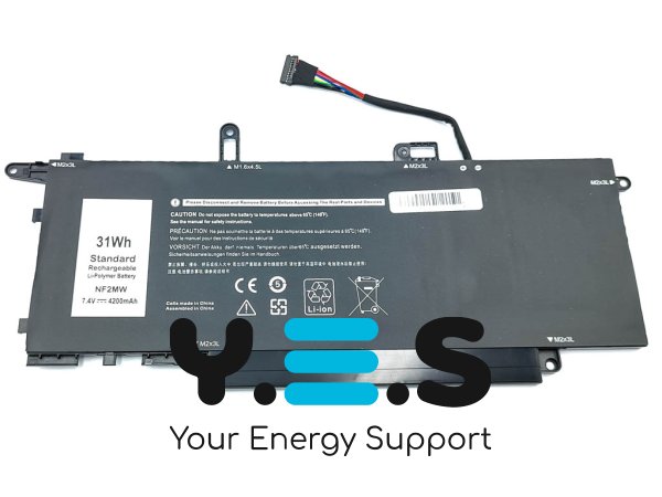 Акумулятор NF2MW (CHWV6) 7.4V 4200mAh 31Wh для Dell Latitude 7270, 7400, 9410 2-in-1