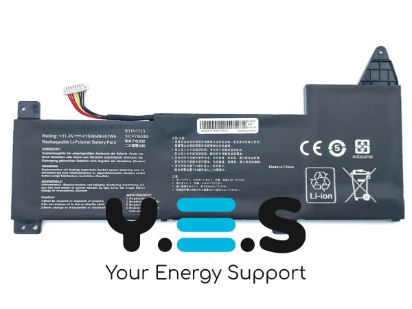 Акумулятор ASUS B31N1723 для X570UD/X570DD/X570ZD/K570ZD/K570UD/F570ZD/FX570DD/M570DD 11.4V 4150mAh 47Wh