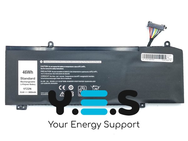 Акумулятор HYWXJ 1F22N для Dell Alienware M15 2018/M17/G5 5590/G7 7590/7790 15.4V 3000mAh