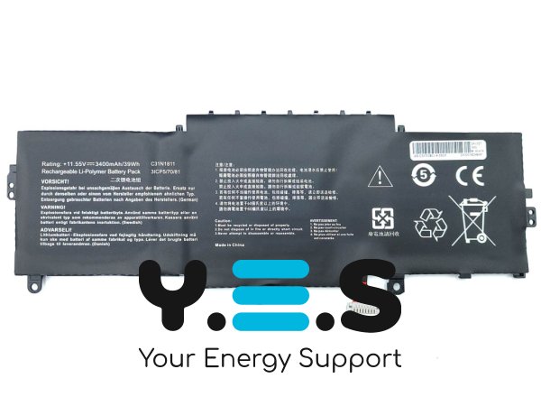 Акумулятор C31N1811 для ASUS Zenbook 14 UX433F/U4300F/U4300/RX433FN/UX433FA 11.55V 3400mAh 39Wh