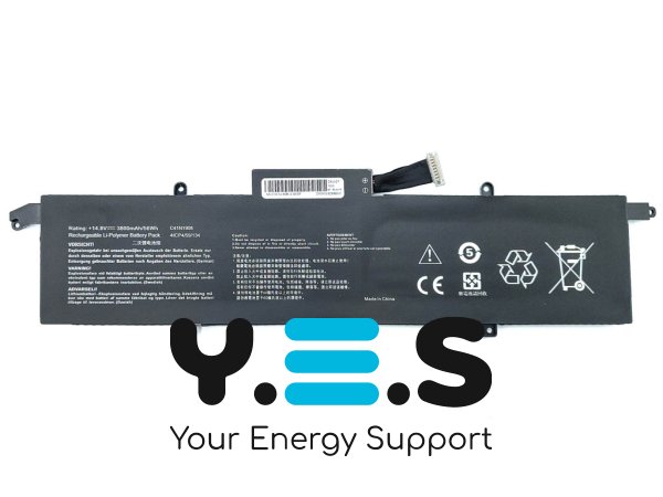 Акумулятор C41N1908 для ASUS ROG GA401/GA401II/GA401IU/GA401IV/GA401IH/GA401QE/GA401QM/GA401QH 14.8V 3800mAh 56Wh