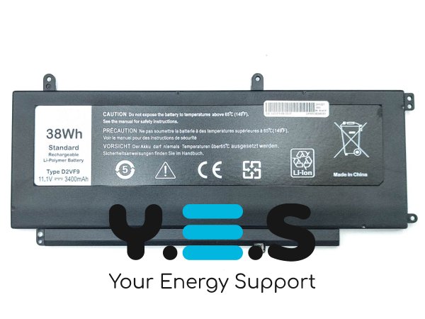 Акумулятор DELL D2VF9 для Inspiron 7537/7547/7548/Т7547, Vostro 5459/5370 11.1V 3400mAh 38Wh