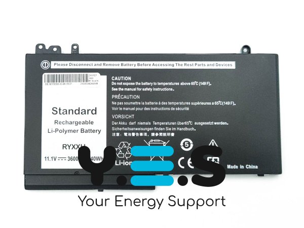 Батарея RYXXH для Dell Latitude 12 E5250/E5450/E5550, 11 3150/3160/3550 11.1V 3600mAh 40Wh