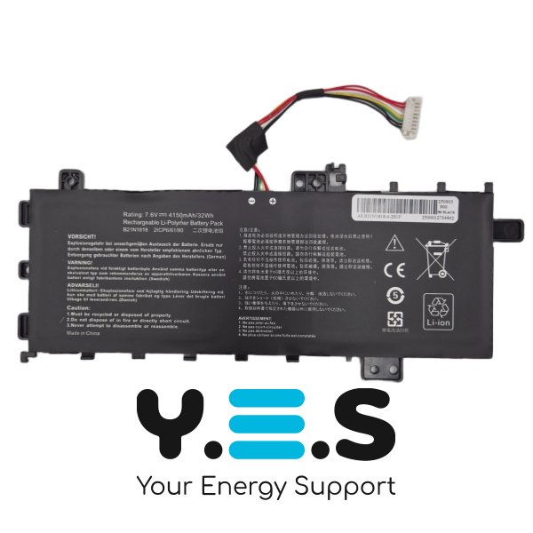 Акумулятор B21N1818 (C21N1818) для ASUS VivoBook X512DA/X512UF/X512FA/X512UA/F512DA/X509 7.6V 4150mAh 32Wh