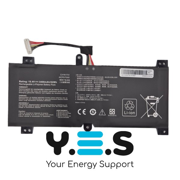 Акумулятор C41N1731-1 для ASUS ROG Strix G531G/G531GV/G531GU/G731GV/G731GT, Scar II GL504GM/GL504GV 52Wh 3400mAh 15.4V v1