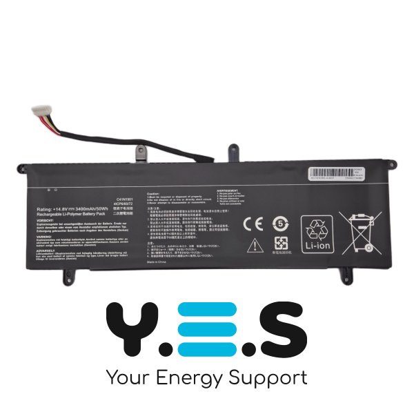 Акумулятор C41N1901 для ASUS ZenBook DUO UX481F/UX481FA/UX481FL, 14.8V 3400mAh 50Wh