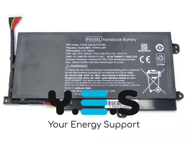 Батарея HP PX03XL для ноутбуків ENVY 14-K Touchsmart M6-K/M6-K010DX/M6-K015DX, 11.1V 3400mAh 38Wh