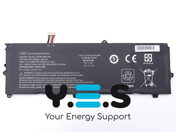 Акумулятор JI04XL для HP EliteBook x2 1012 G2 (JI04), 7.6V 5700mAh 43Wh (47Wh)