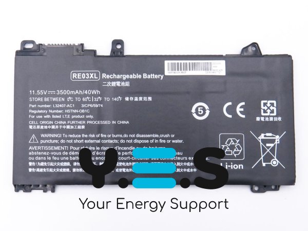 Акумулятор RE03XL для HP ProBook 445/450/455/440/430 G6 (RE03, HSTNN-DB9N) 11.55V 3500mAh 40Wh