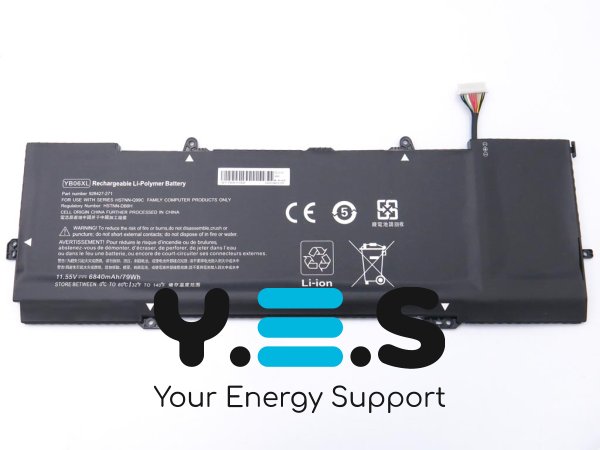 Акумулятор YB06XL для HP Spectre x360 15-ch (HSTNN-DB8H, HSTNN-DB8V) 11.55V 6840mAh 78Wh