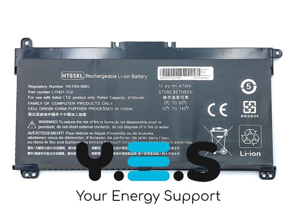 Акумулятор HT03XL для HP Pavilion 17g-cr, 15s-dy/er/du, 14-cd, 15-cw (11.4V 4150mAh)