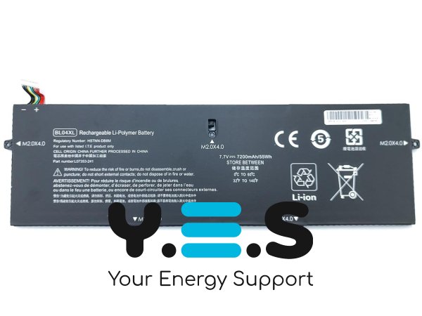 Акумулятор BL04XL для HP EliteBook x360 1040 G5/1040 G6 — 7.7V 7200mAh 55Wh